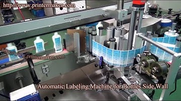 Automatic Labeling Machine for Bottles Side Wall