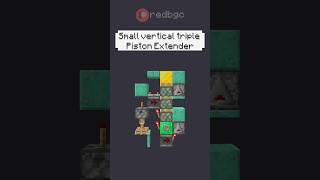 Famous Small Vertical Triple Piston Extender. #minecraft #mc #redstone  #gaming #shorts Net Worth
