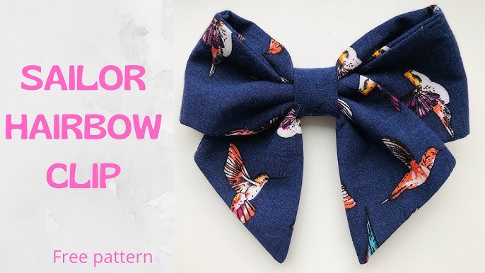 Sailor Hair Bow Clip Tutorial/ Free Pattern/ - YouTube sailor-hair-bow-clip-tutorial-free-pattern-youtube