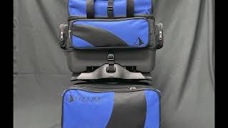 Pyramid Path Deluxe Single Roller Bowling Bag (Black/Royal Blue) 