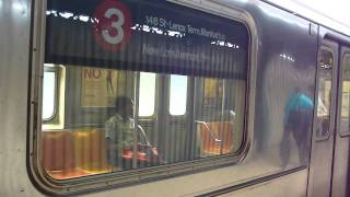 IRT Livonia Ave Line: R62 3 Trains at Saratoga Ave