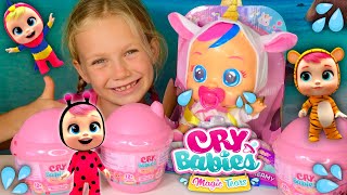 💦Cry Babies Magic Tears Unboxing With Skye!!! 😂Meet Cry Babies Fantasy Unicorn - Dreamy! 🦄