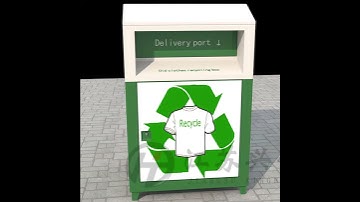 Community used clothes recycling recycling bin/collection box/ textile recycling bank design