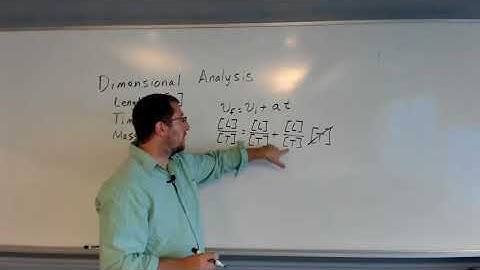 Dimensional Analysis