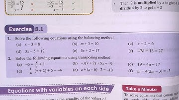 maths weaves class 8 chapter 8 solutions exercise 8.1| class 8  maths ex-8.1 |linear equation