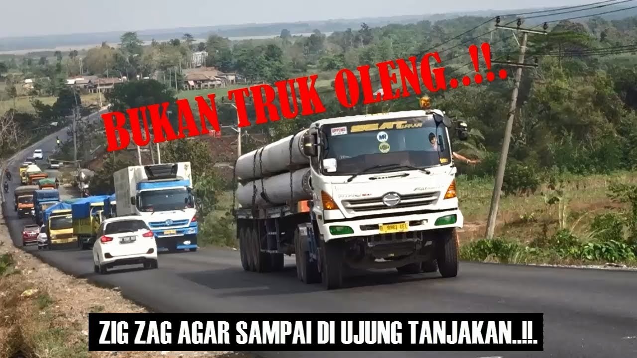  Truk  Trailer Isuzu Giga Dan Hino  Zig Zag Di Tanjakan 