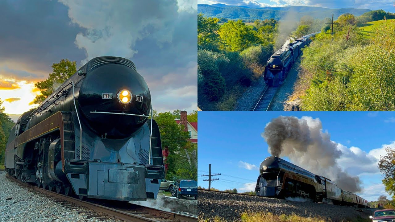 Chasing Norfolk & Western 611 on The Buckingham Branch Goshen, VA to