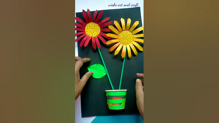 🌻making sunflower painting with disposal glass /waste material craft/easy craft for kids #shorts 🌻