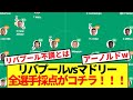CLリバプールvsマドリー選手採点一覧