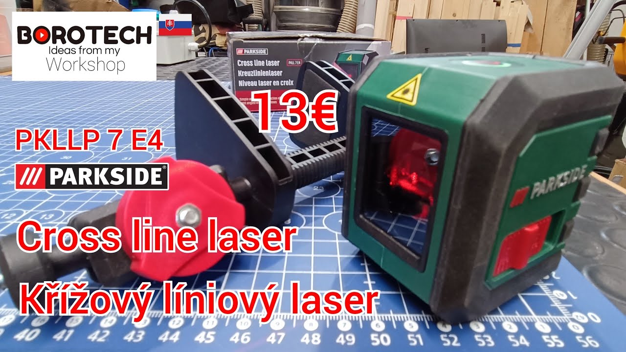 222 PARKSIDE PKLL 7 ​​E4 cross line laser for a few euros - YouTube