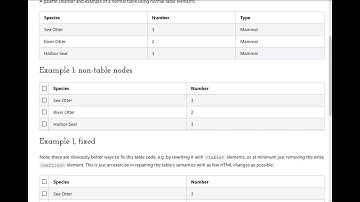 How NVDA reads a table with broken semantics