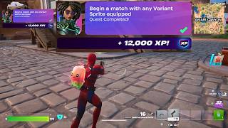 How to EASILY Begin a match with any Variant Sprite equipped in Fortnite locations Quest! screenshot 4