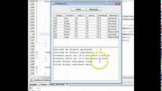 Exercise with Array List and Swing (GUI) Java; Ejercicio con Array List e Interfaz grafica