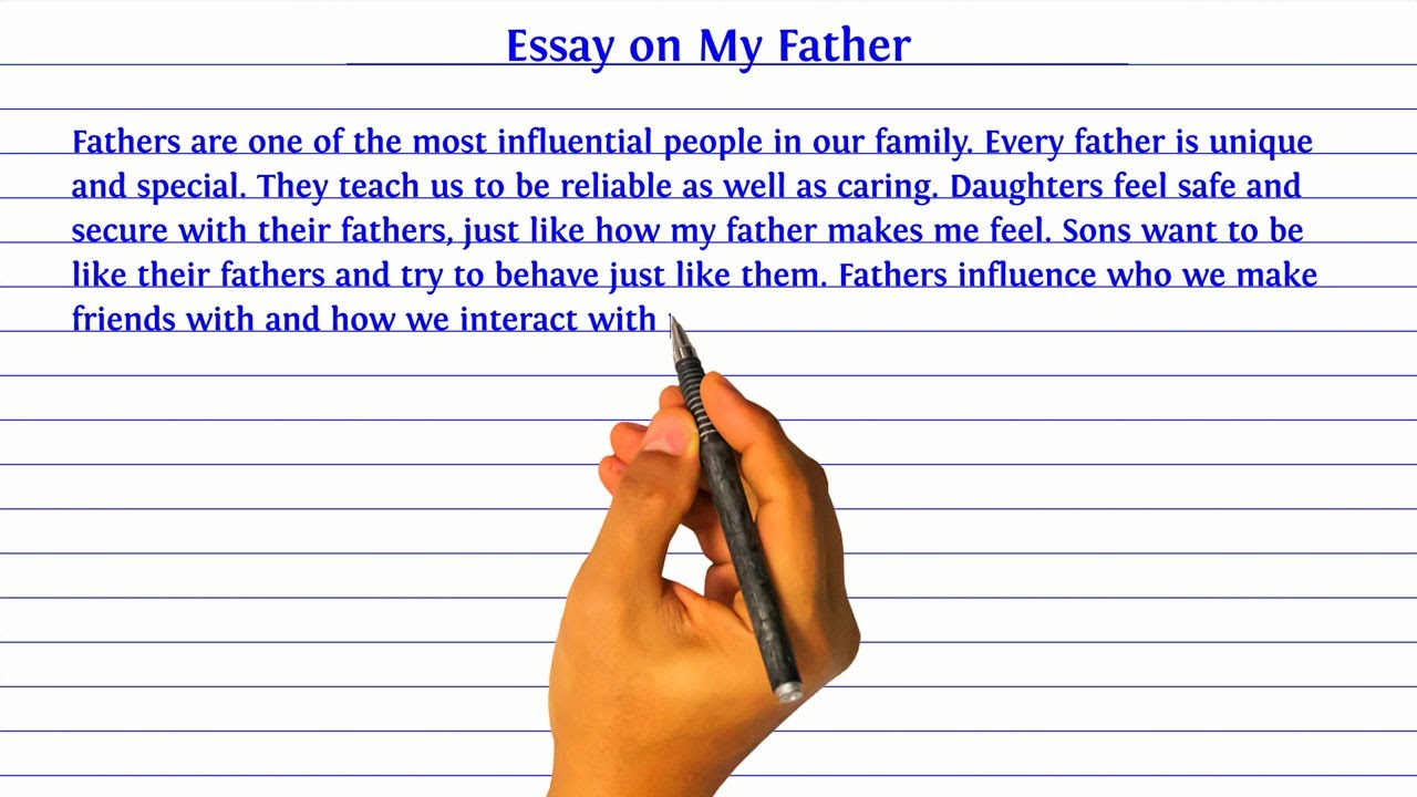 essay on my father speech