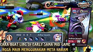 LING AUTO BANTING HP KALO KETEMU META INI DI RANK | CARA GANK ROTASI LING SAMPE NGGA MAEN | MLBB