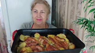 Наша Любимая Картошка С Мясом В Духовке. Безумно Вкусно И Без Лишней Возни.