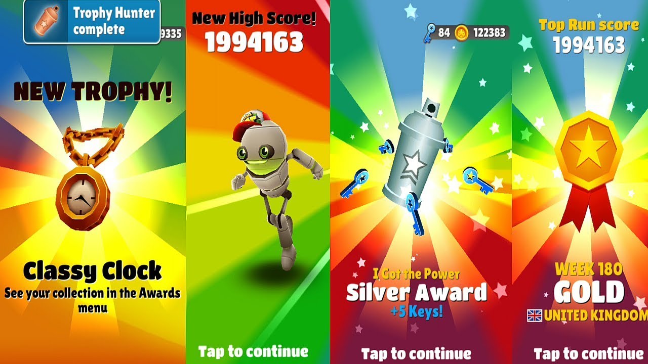 Subway Surfers - Trophy Hunter Award 