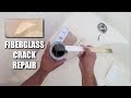 FIBERGLASS CRACK REPAIR on a FIBERGLASS SHOWER STALL BENCH | HOW TO REPAIR A FIBERGLASS CRACK