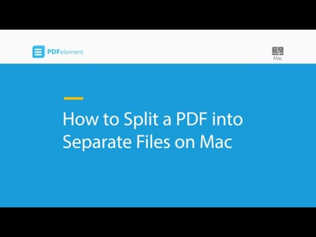 How to split PDF on Mac