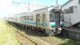 2023.09.23　JR川部駅　五能線 弘前行き発車【GV-E400系・2529D】　2023.09.23