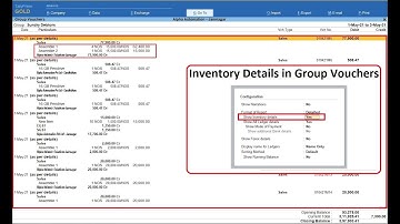 Show Inventory in Group Vouchers In Tally Prime Software
