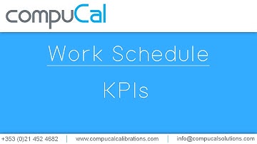 CompuCal Work Schedule: The KPIs Screen