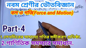 নবম শ্রেণীর ভৌতবিজ্ঞান বল ও গতি Part-4 || Class 9 physical science Force and Motion ||