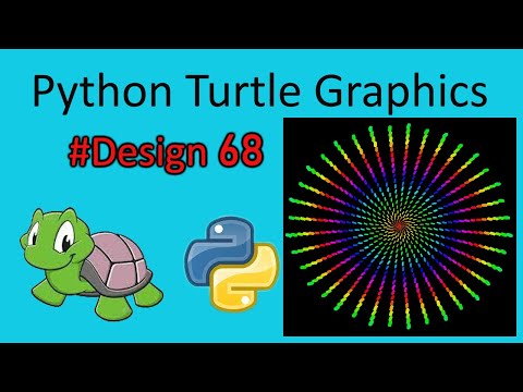 python turtle graphics tutorial || #design68  || Python graphics