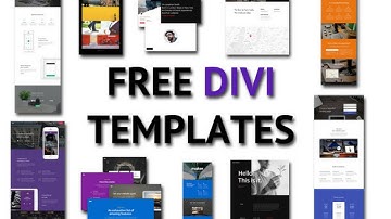 Free WordPress Page Templets to make a website faster with Divi 3 - How To Make A Website #6