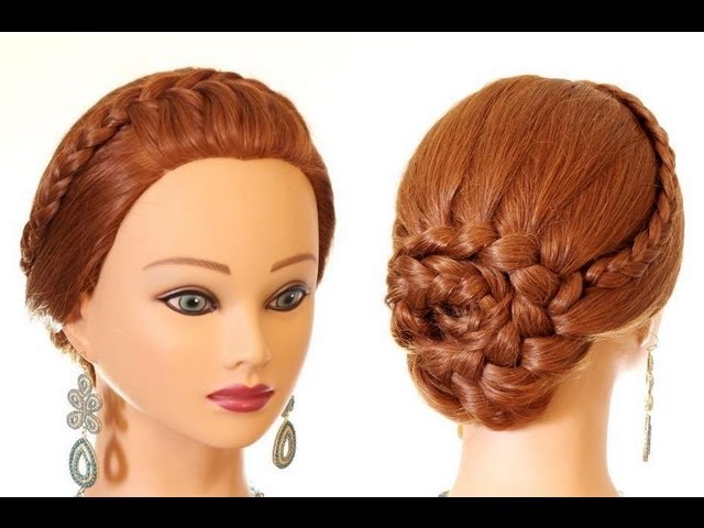 Braided Hairstyle For Long Hair Updo Hairstyles Youtube