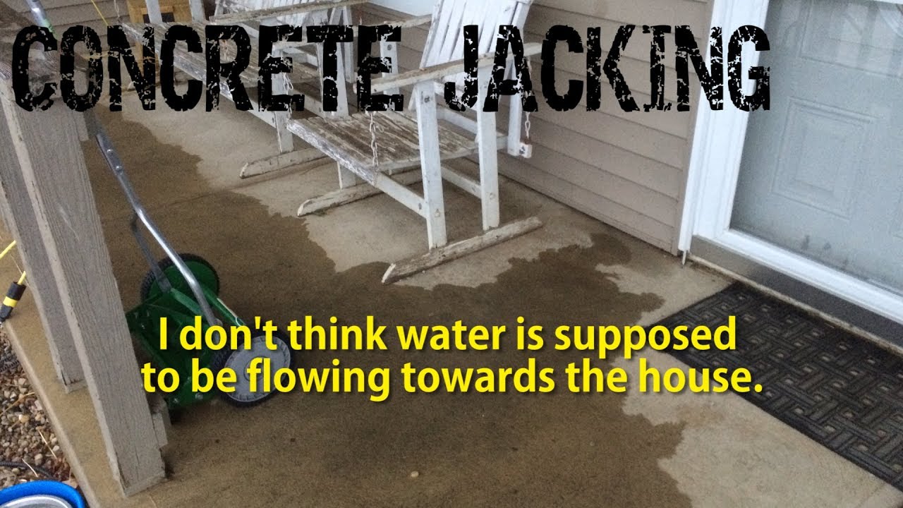 Concrete Porch Jacking with Spray Foam YouTube