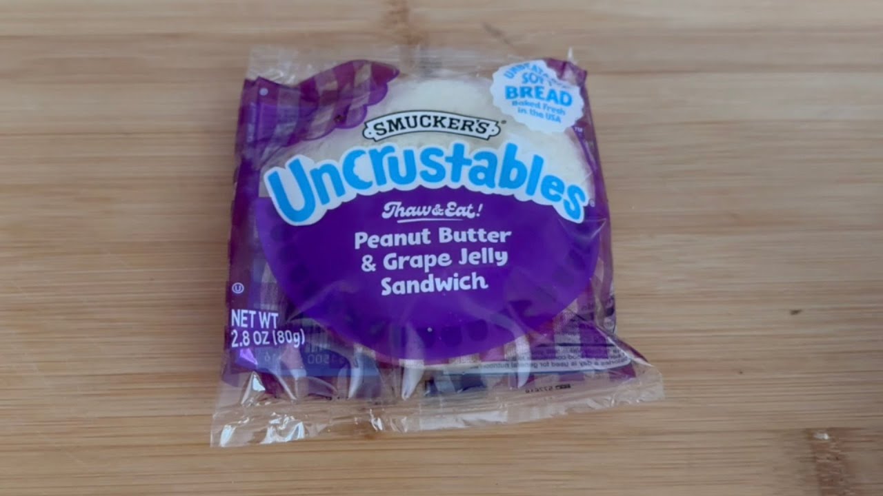 Smucker's Uncrustables Peanut Butter and Grape Jelly Sandwich REVIEW ...