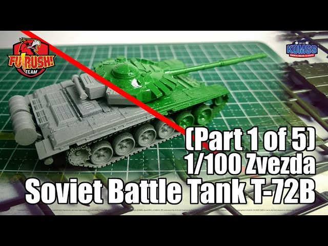 4 of 5) 1/100 Soviet Main Battle Tank T-72B from Zvezda