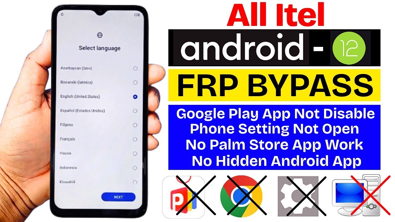 All Itel Android 12 : GOOGLE/FRP BYPASS 2025 (Without PC) - Setting Not Open - Palm Store Not Work