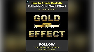 How To Create A Realistic Editable Gold Text Effect - Photoshop Tutorial