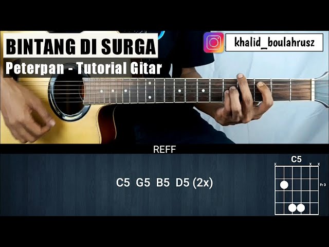 Tutorial Gitar Bintang Di Surga - PETERPAN (Chord Asli) class=