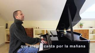 Adiós con el corazón - Instrumental - Versión piano con letra - Jesús Acebedo