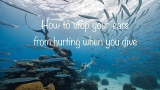 How to stop your ears from hurting when diving: a quick explanation of the techniques!