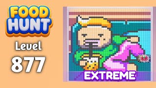 Food Hunt Pixel puzzle level 877 walkthrough solution gameplay 