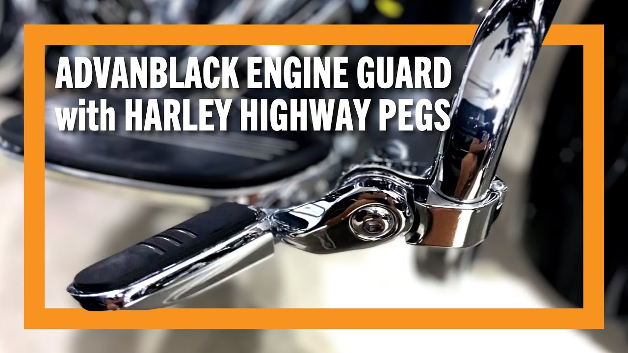 Advanblack Chopped Engine Guard and Harley Davidson Highway Pegs on my