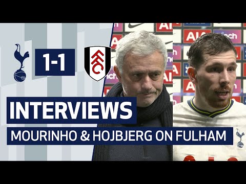 INTERVIEWS | Mourinho and Hojbjerg on Fulham Draw