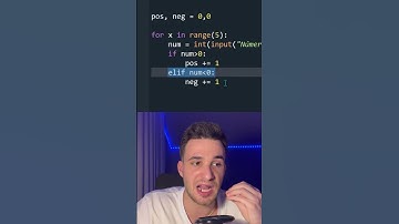 Cuenta positivos y negativos en 5 números