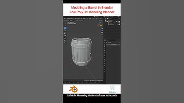 Modeling a barrel in blender | Low poly 3d modeling blender #barrelmodelingblender #lowpolymodels