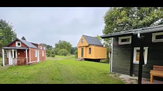 Stunning unfoldable tiny house in Germany. Brette Haus prefab experience. Rustic 20XL in Hollenbek.