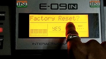 Factory Reset | Roland E-09 | Bapi Ghosh