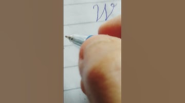 How to write capital and small alphabet Ww in cursive handwriting