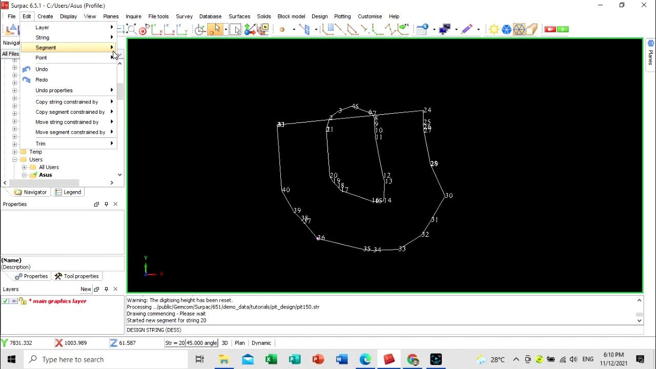 SURPAC Exercise 3 Create a Simple Pit Design YouTube
