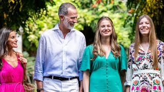 Princess Leonor, Infanta Sofia and parents visit Alfabia Garden for their Summer Photo Session