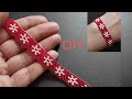 Snowflake beaded bracelet tutorial, peyote stitch bracelet tutorial odd number