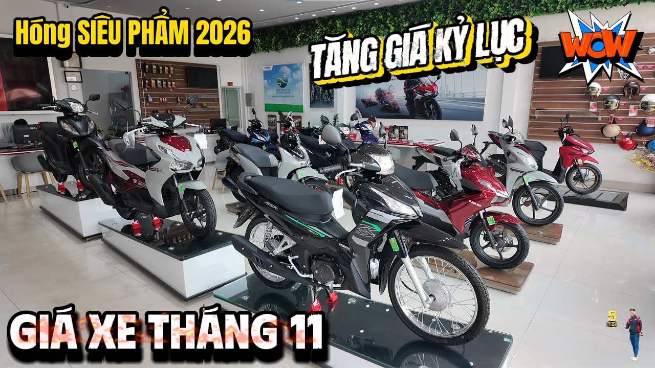 “TĂNG GIÁ KỶ LỤC” GIÁ XE HONDA tháng 11/2025 ▶ CHÀO ĐÓN AIRBLADE & SH 2026 